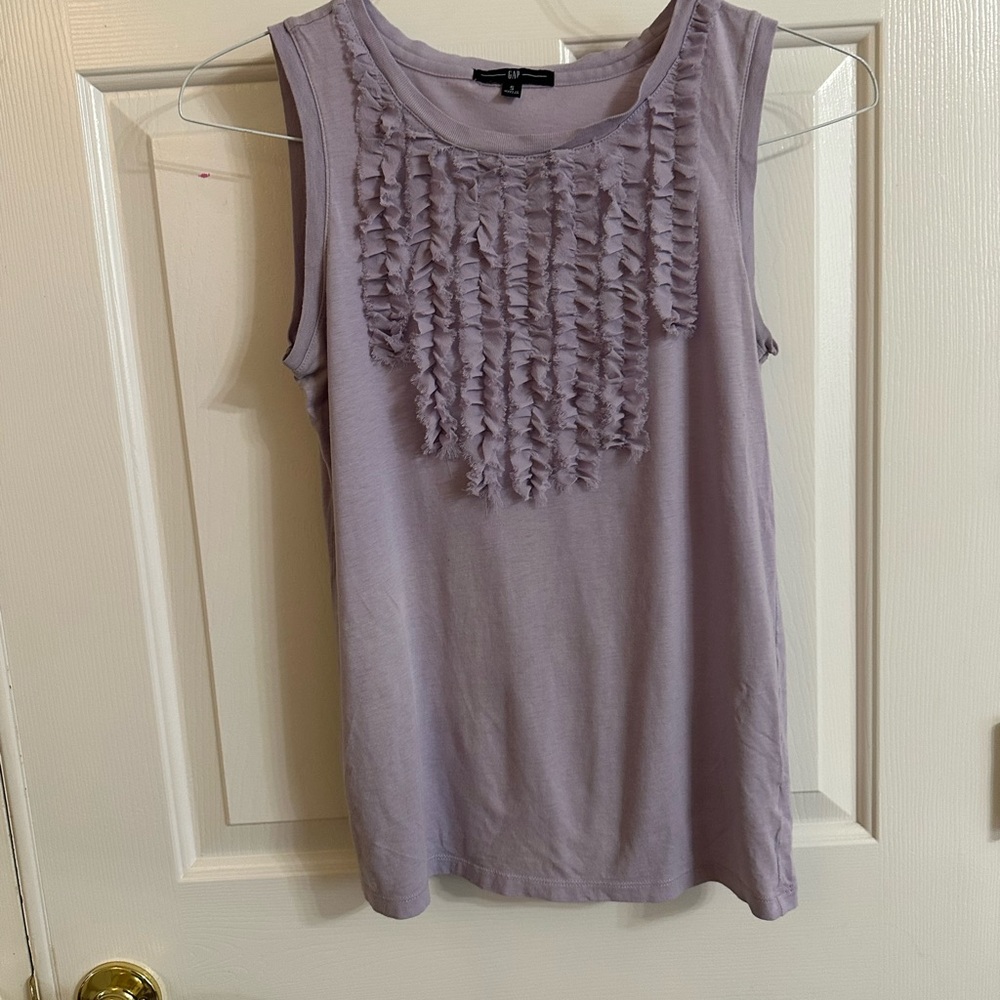 GAP Purple Ruffled Tank Top - Picture 4 of 4